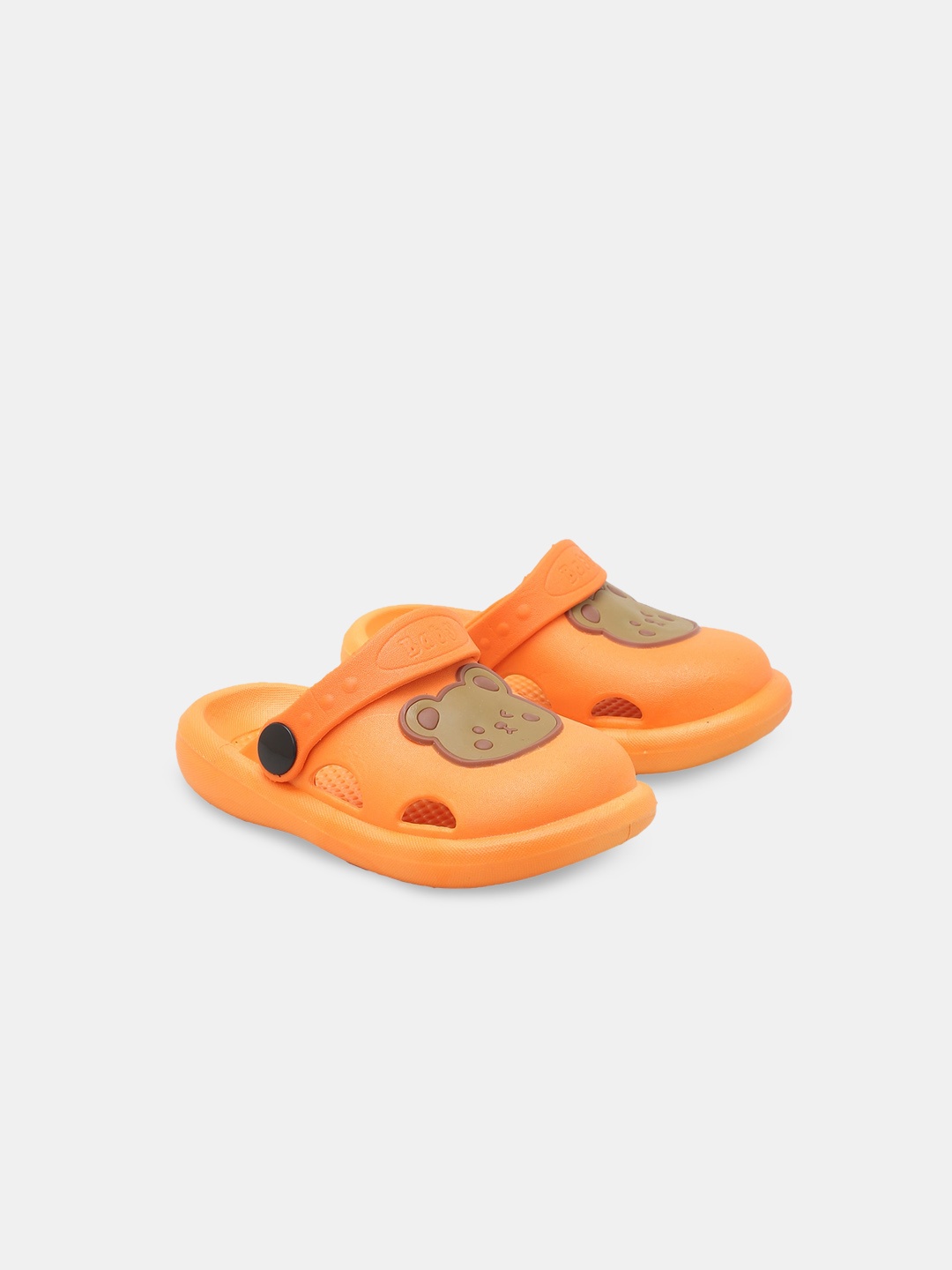 

Hopscotch Girls Orange Printed PU Slip-On Sneakers