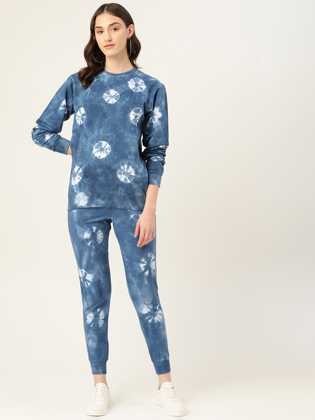 

Maaesa Women Tie & Dye Sweatshirt With Joggers, Blue