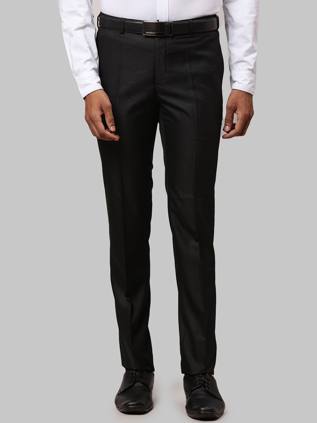 

Raymond Men Slim Fit Formal Trousers, Black