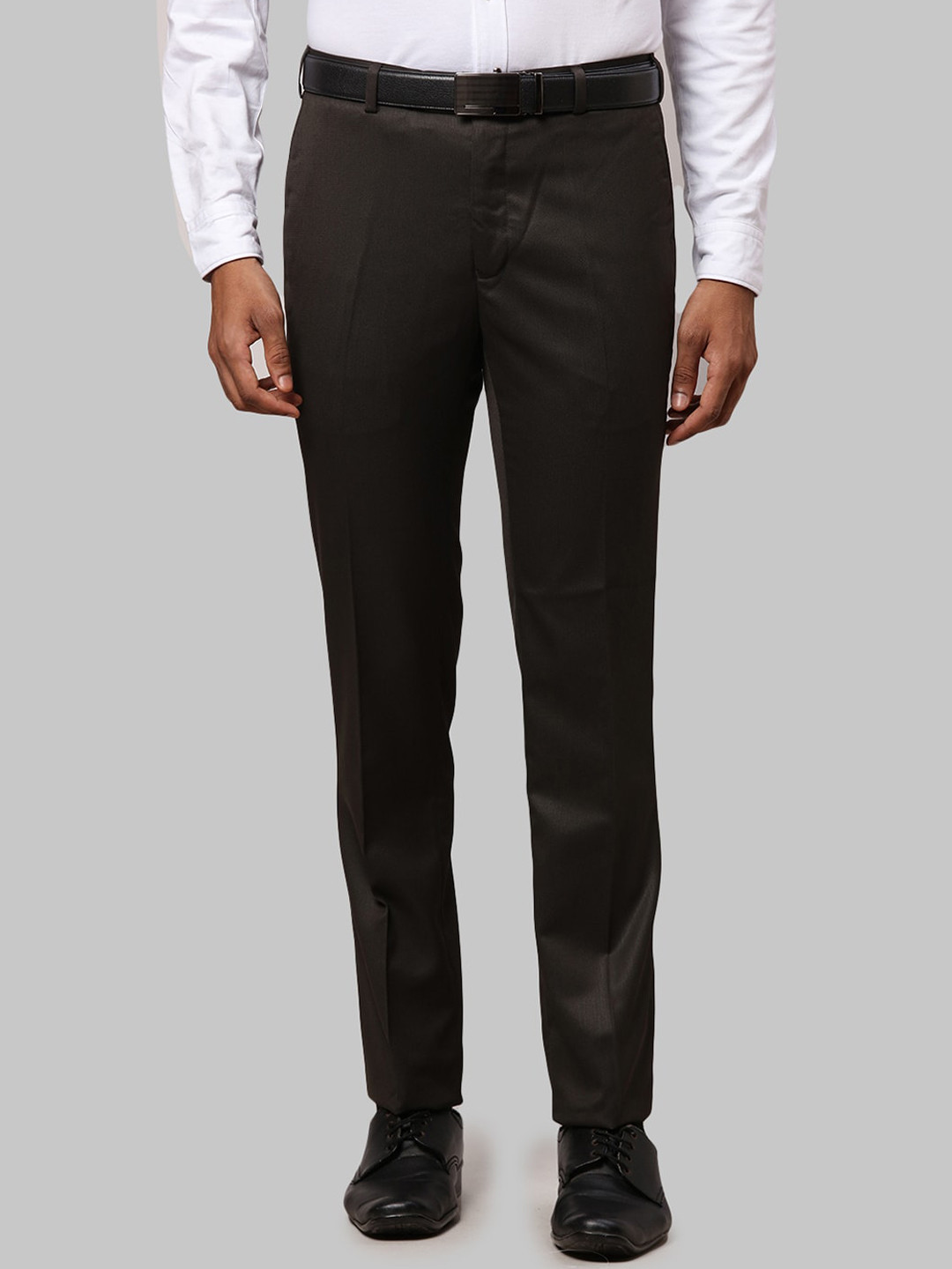 

Raymond Men Slim Fit Trousers, Brown