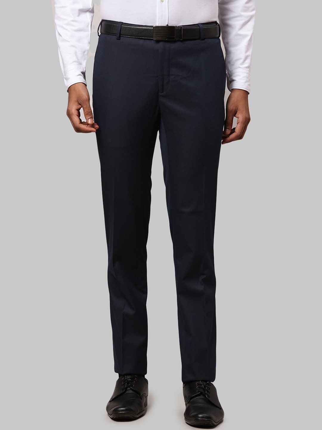 

Raymond Men Slim Fit Trousers, Navy blue