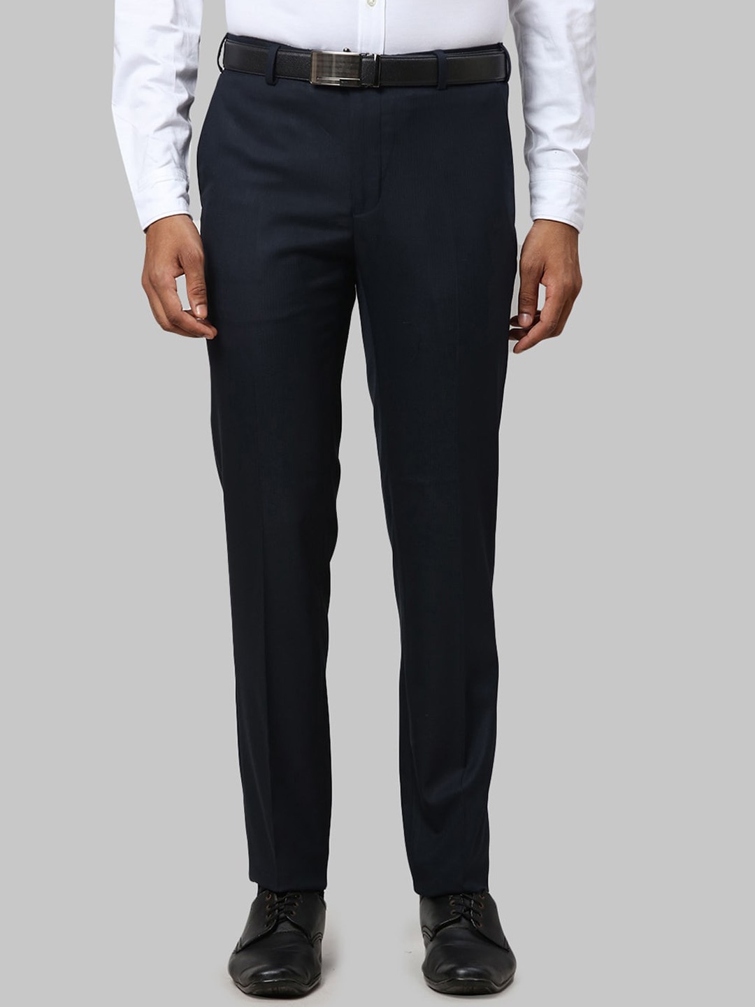 

Raymond Men Slim Fit Trousers, Navy blue