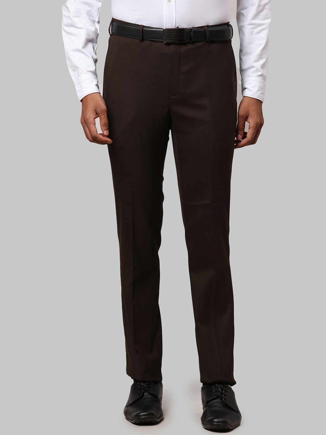 

Raymond Men Slim Fit Trousers, Brown