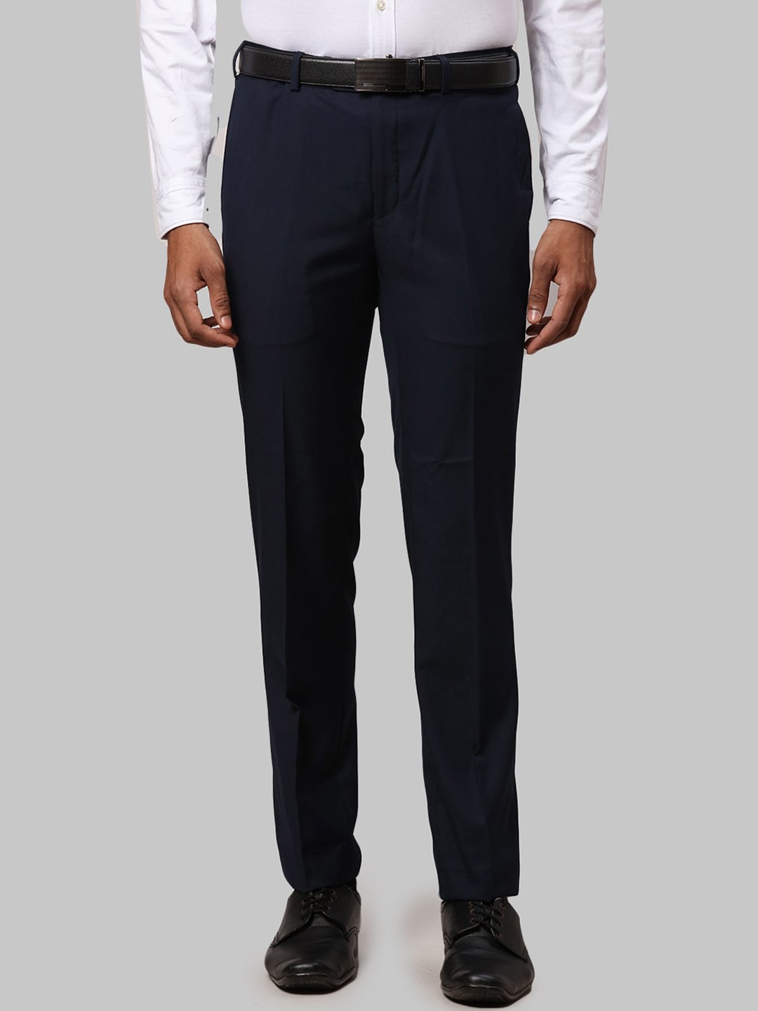 

Raymond Men Slim Fit Trousers, Navy blue