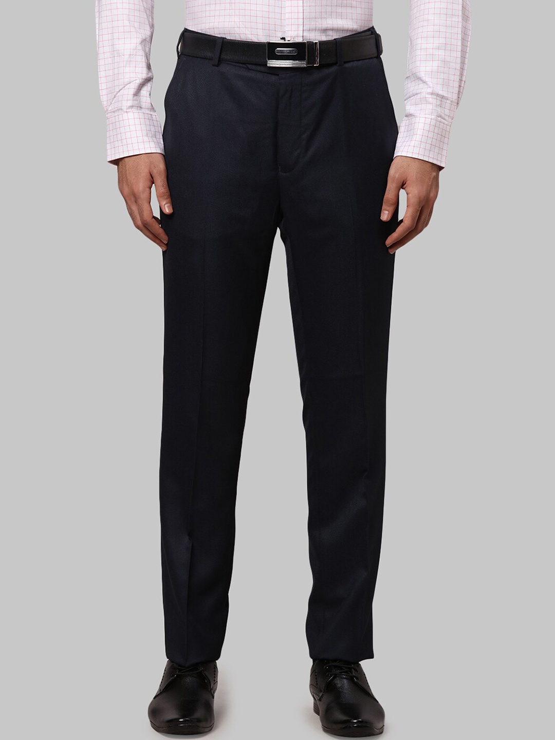

Raymond Men Slim Fit Trousers, Navy blue