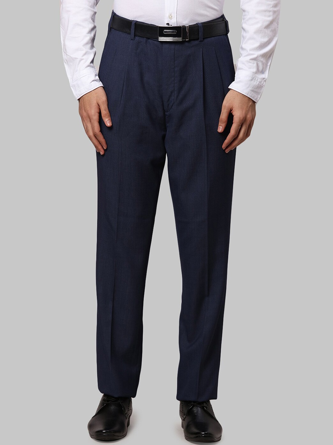 

Raymond Men Slim Fit Formal Trousers, Blue