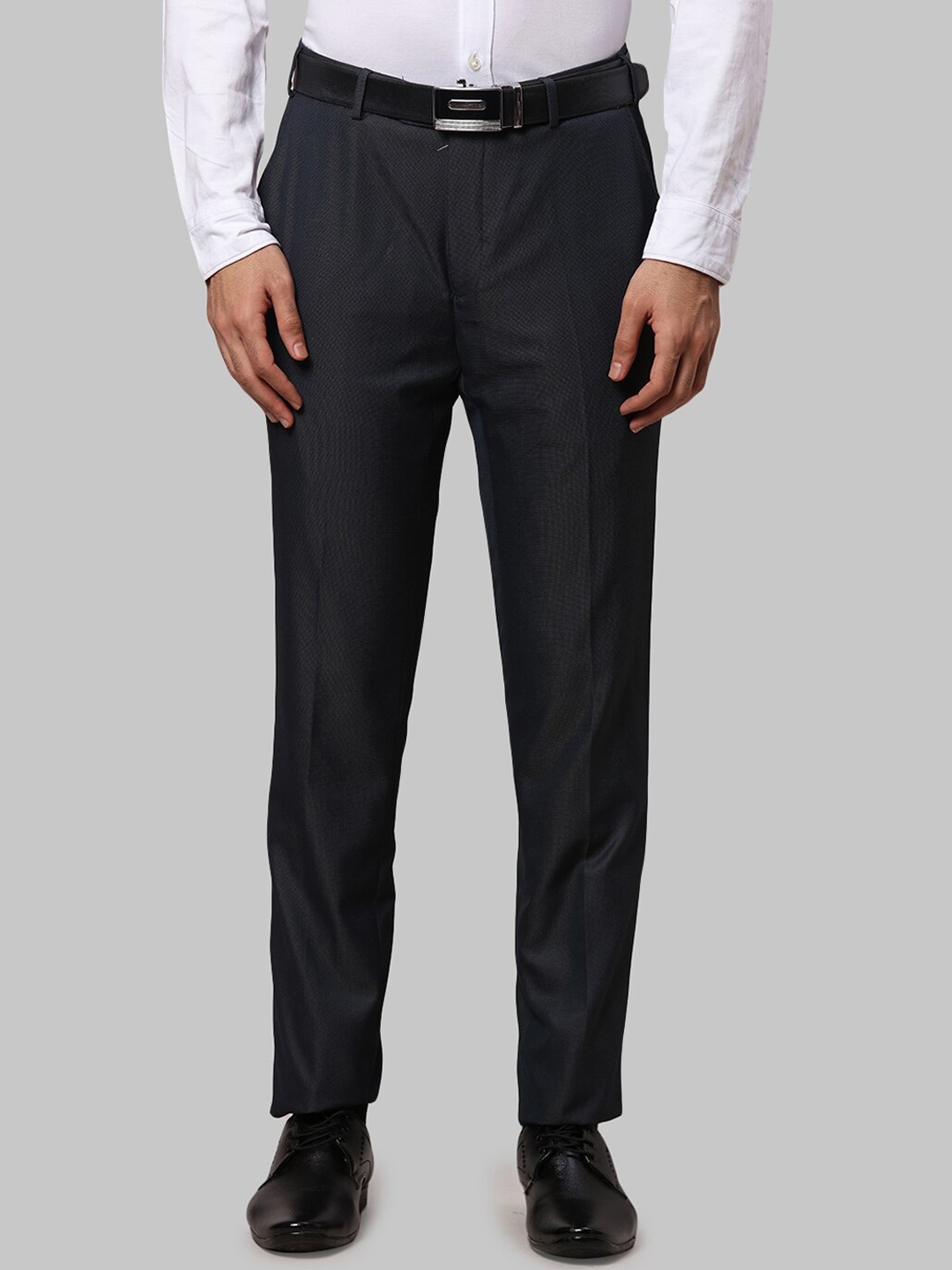 

Raymond Men Slim Fit Formal Trousers, Blue