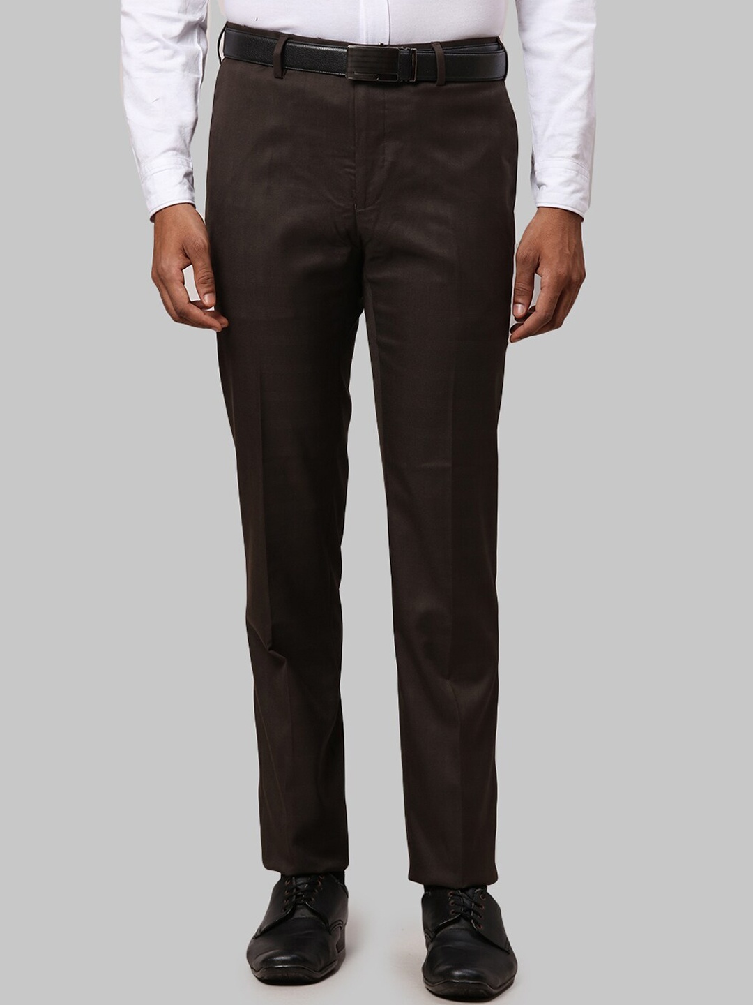 

Raymond Men Slim Fit Formal Trousers, Brown