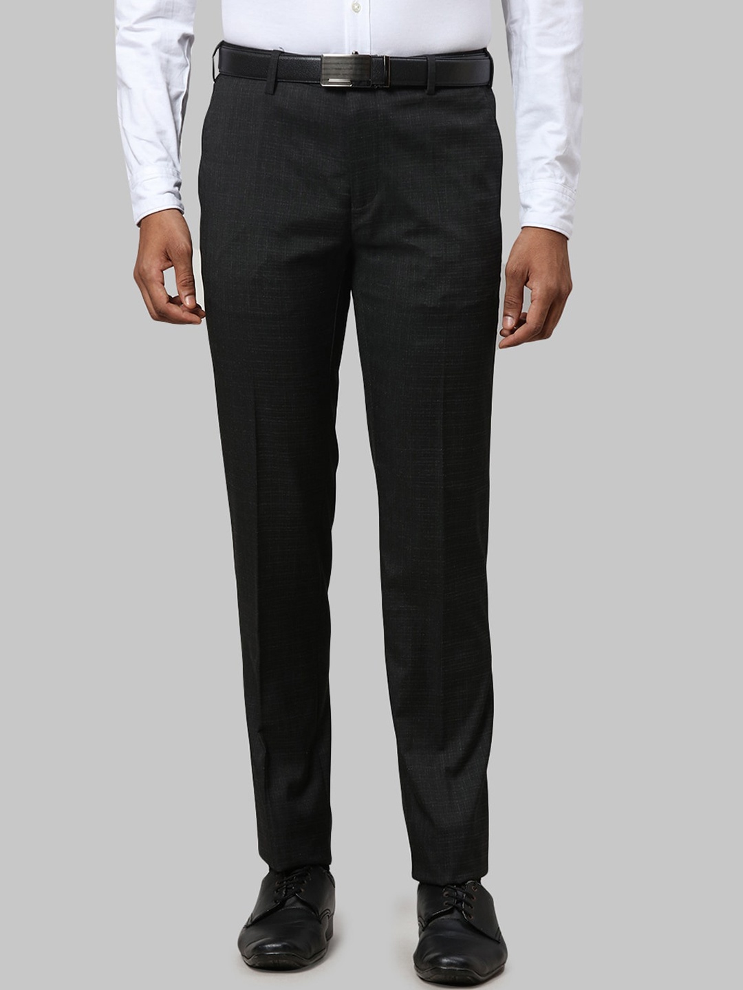 

Raymond Men Slim Fit Formal Trousers, Black
