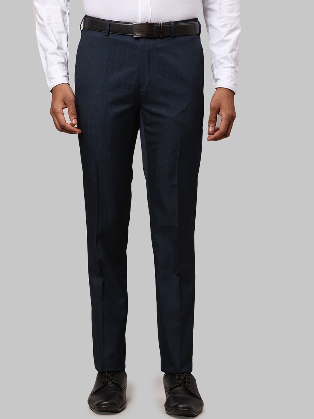 

Raymond Men Slim Fit Formal Trousers, Blue