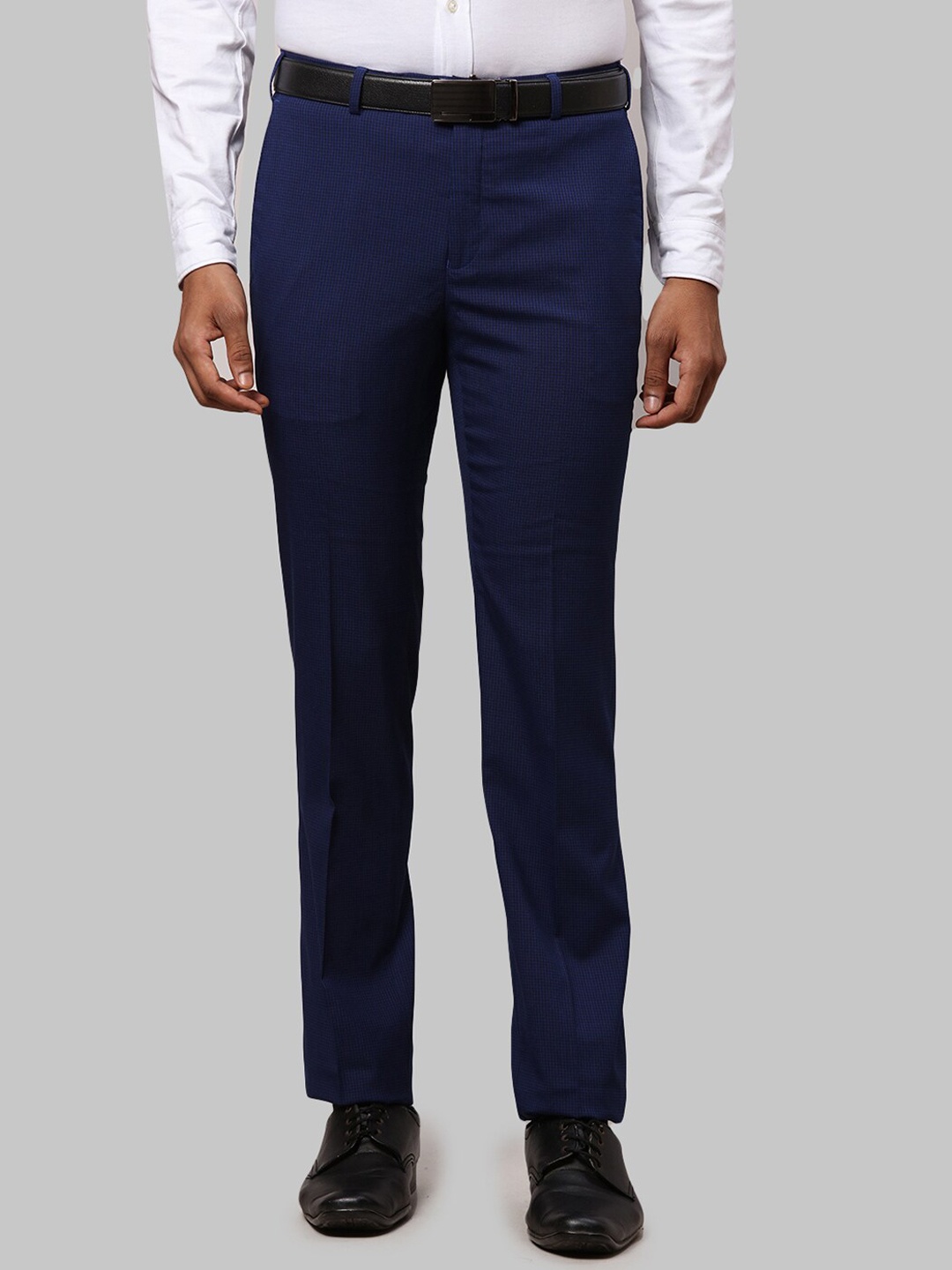 

Raymond Men Slim Fit Formal Trousers, Blue