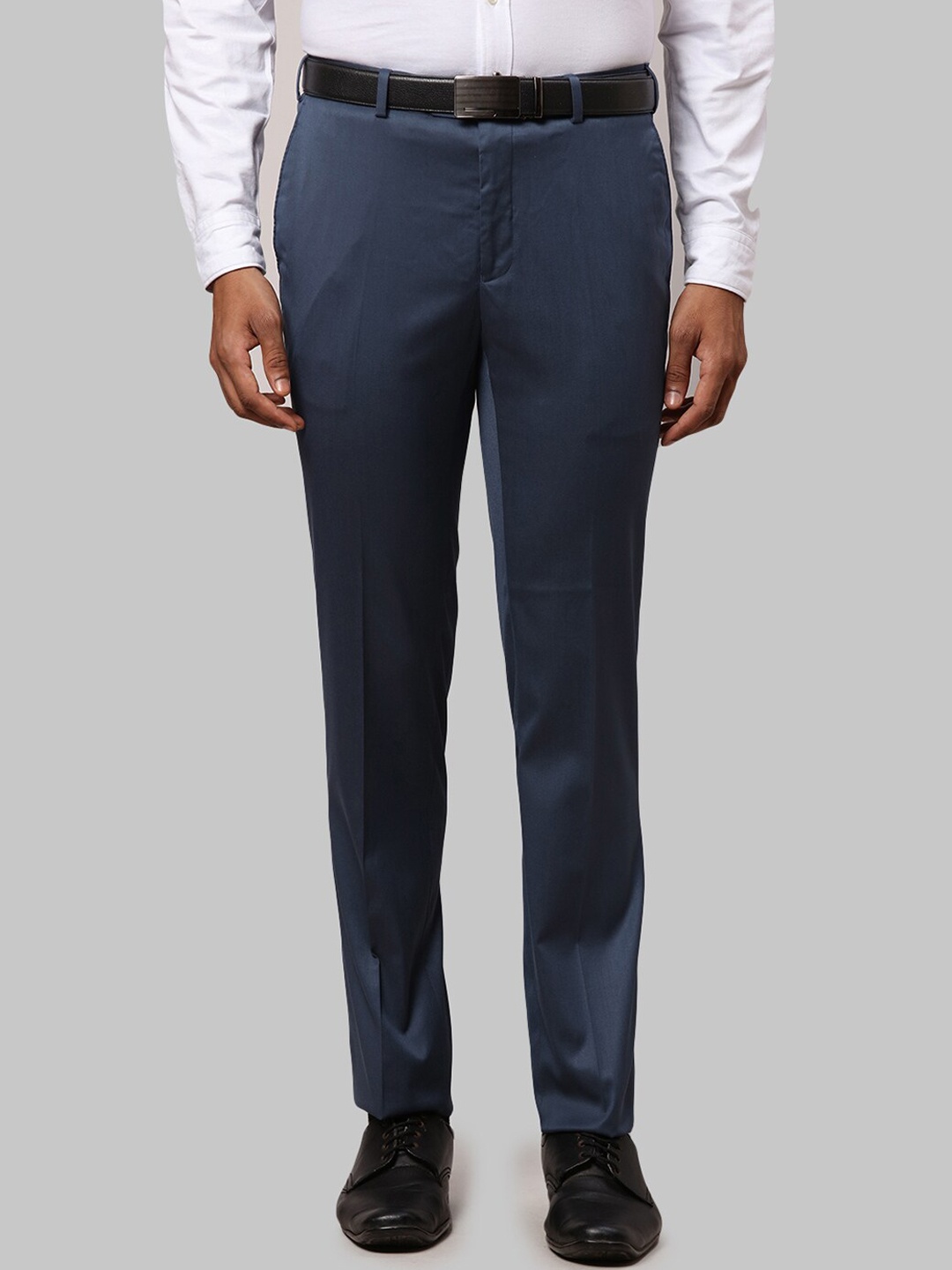 

Raymond Men Slim Fit Formal Trousers, Blue
