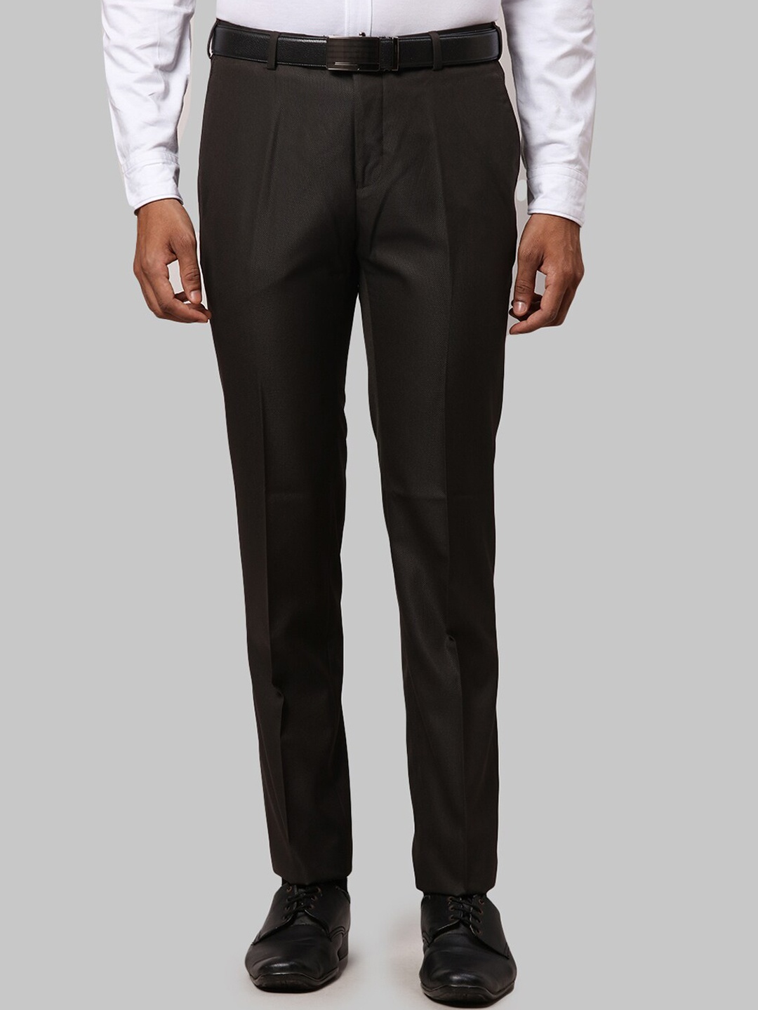 

Raymond Men Slim Fit Formal Trousers, Brown