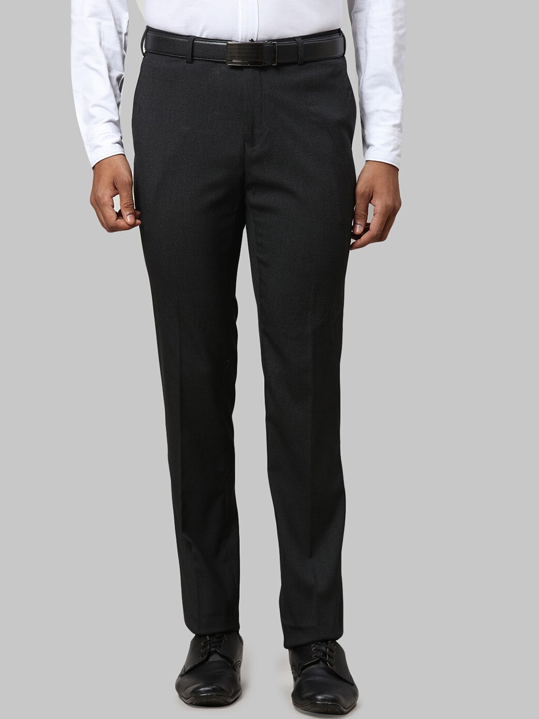 

Raymond Men Slim Fit Formal Trousers, Black