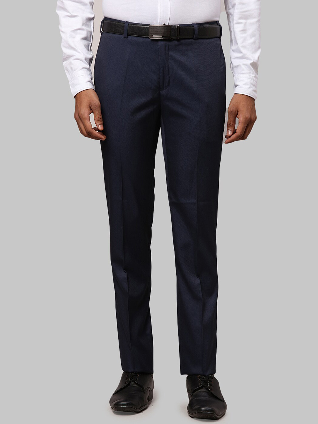 

Raymond Men Slim Fit Formal Trousers, Blue