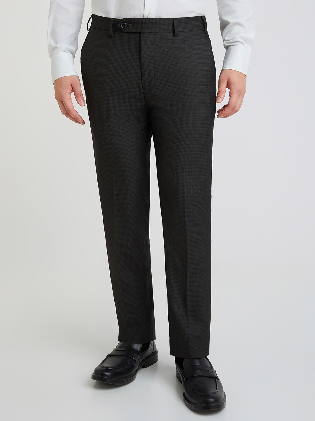 

Raymond Men Slim Fit Formal Trousers, Brown