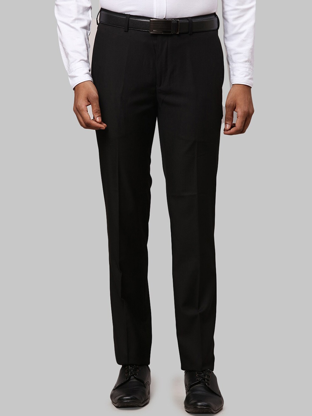 

Raymond Men Slim Fit Formal Trousers, Black