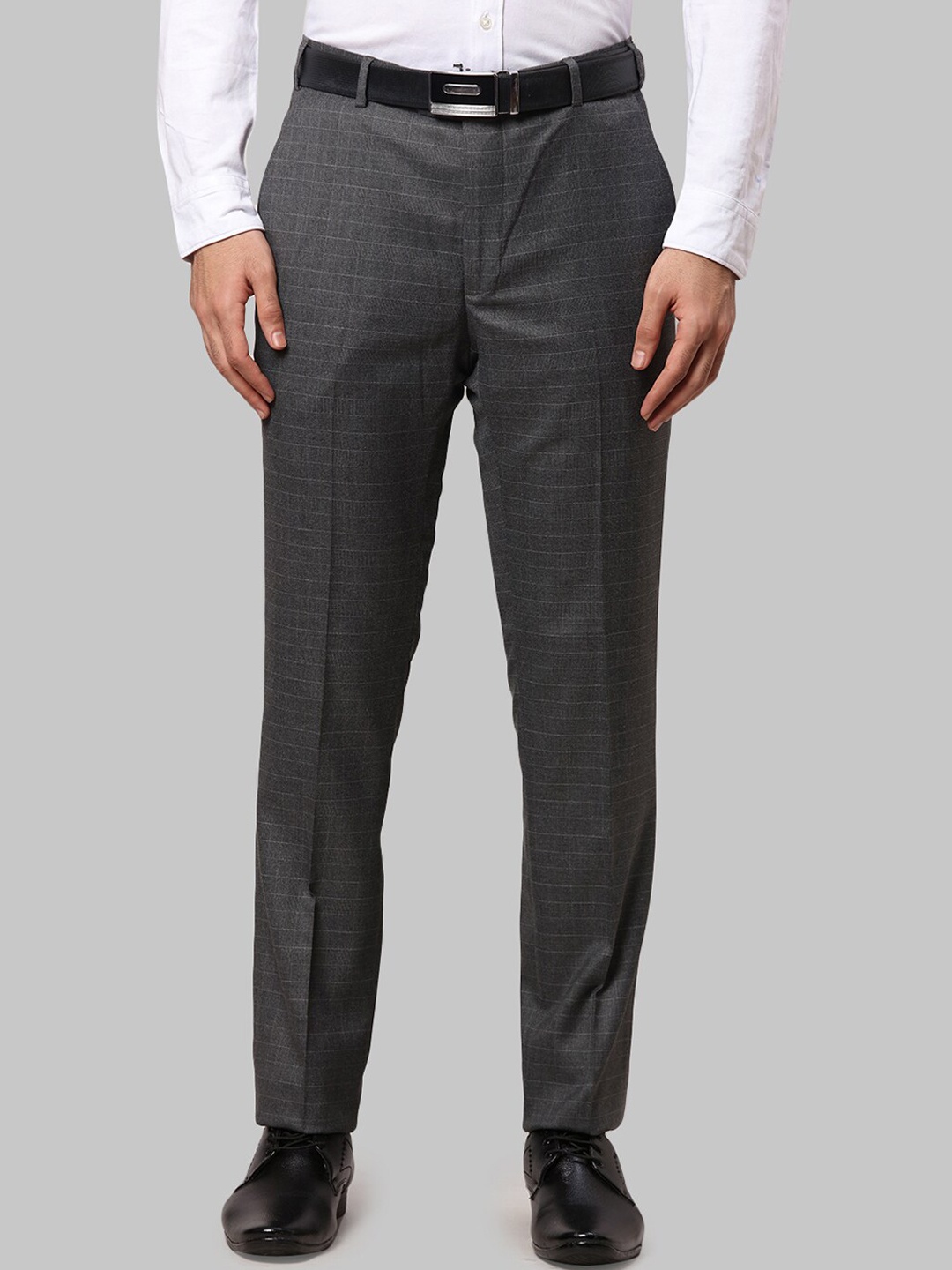 

Raymond Men Slim Fit Formal Trousers, Grey