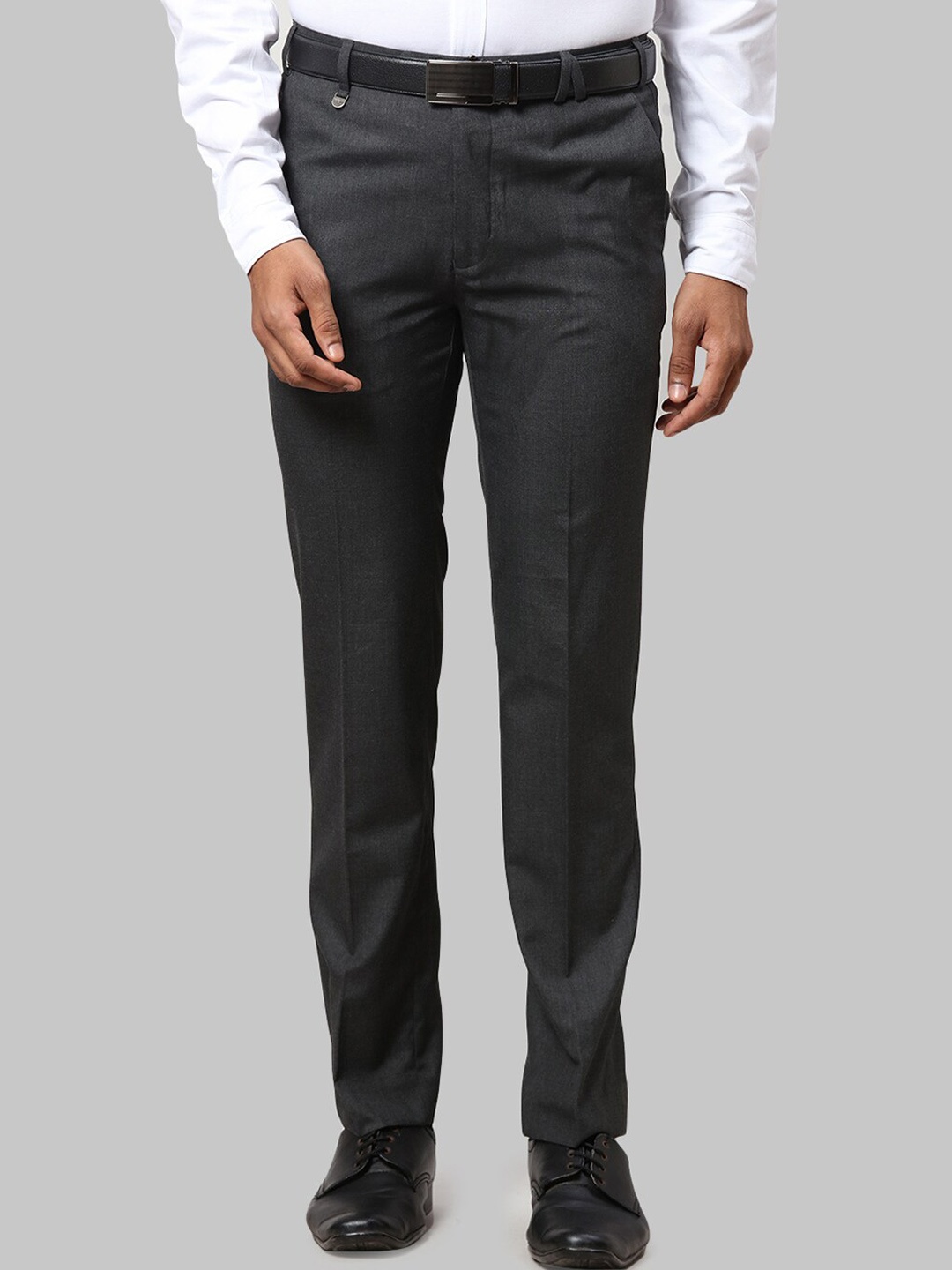 

Park Avenue Men Slim Fit Formal Trousers, Black