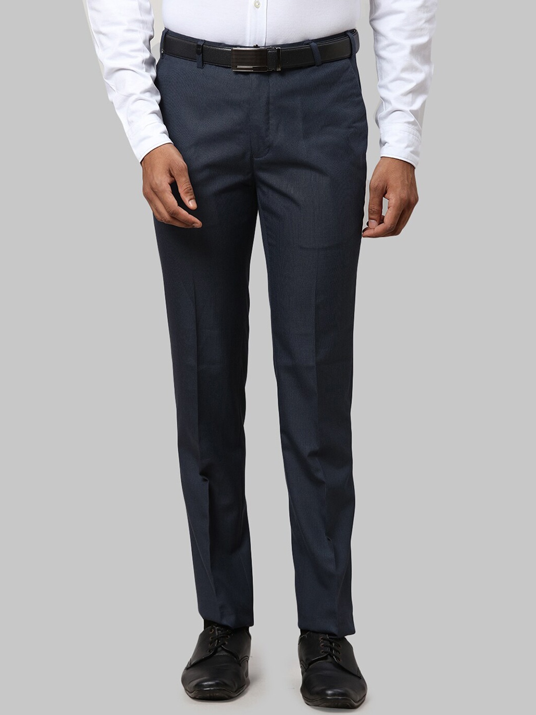

Park Avenue Men Slim Fit Formal Trousers, Blue