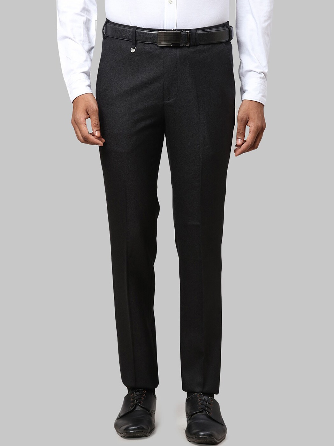 

Park Avenue Men Slim Fit Formal Trousers, Black
