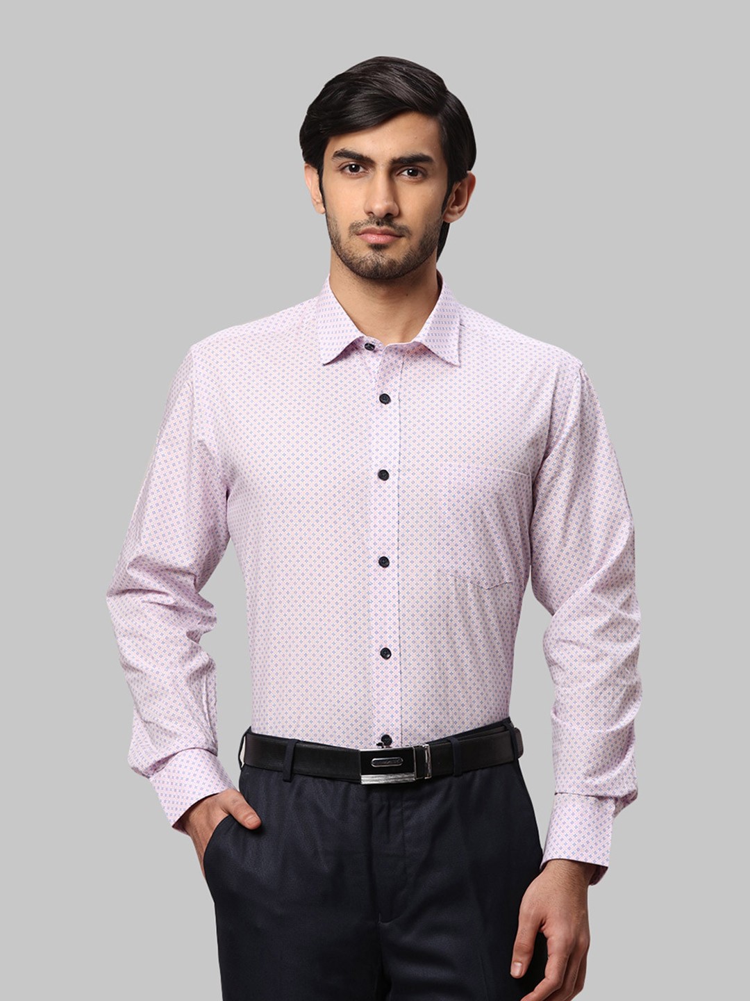 

Park Avenue Men Printed Formal Cotton Shirt, Pink