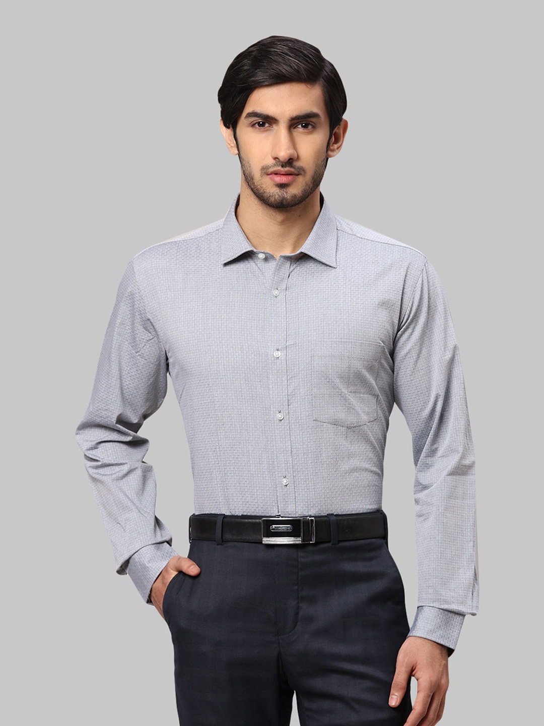 

Park Avenue Men Slim Fit Formal Cotton Shirt, Grey