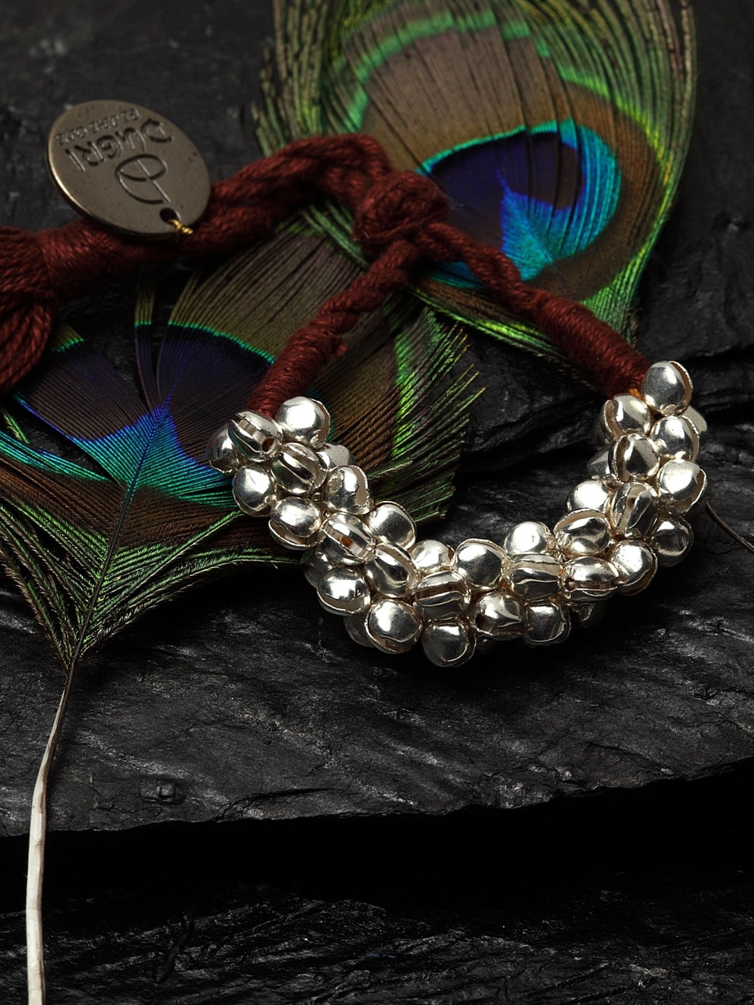 

DUGRISTYLE Women Silver-Toned Brass Silver-Plated Charm Bracelet
