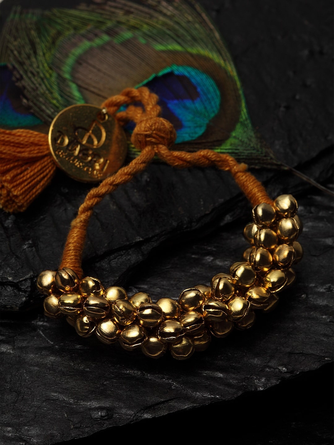 

DUGRISTYLE Women Brass Gold-Plated Charm Bracelet