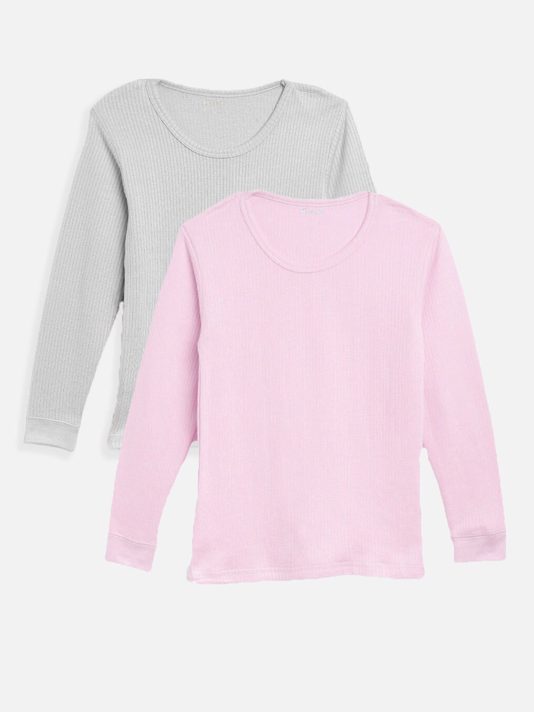 

Kanvin Boys Pack Of 2 Ribbed Thermal Tops, Pink