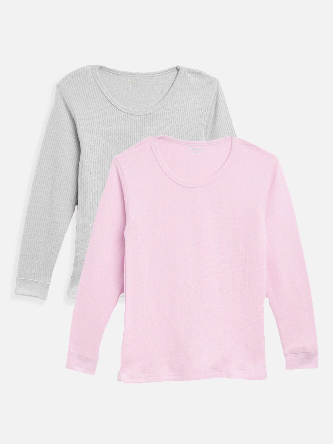 

Kanvin Boys Pack Of 2 Ribbed Thermal Tops, Pink