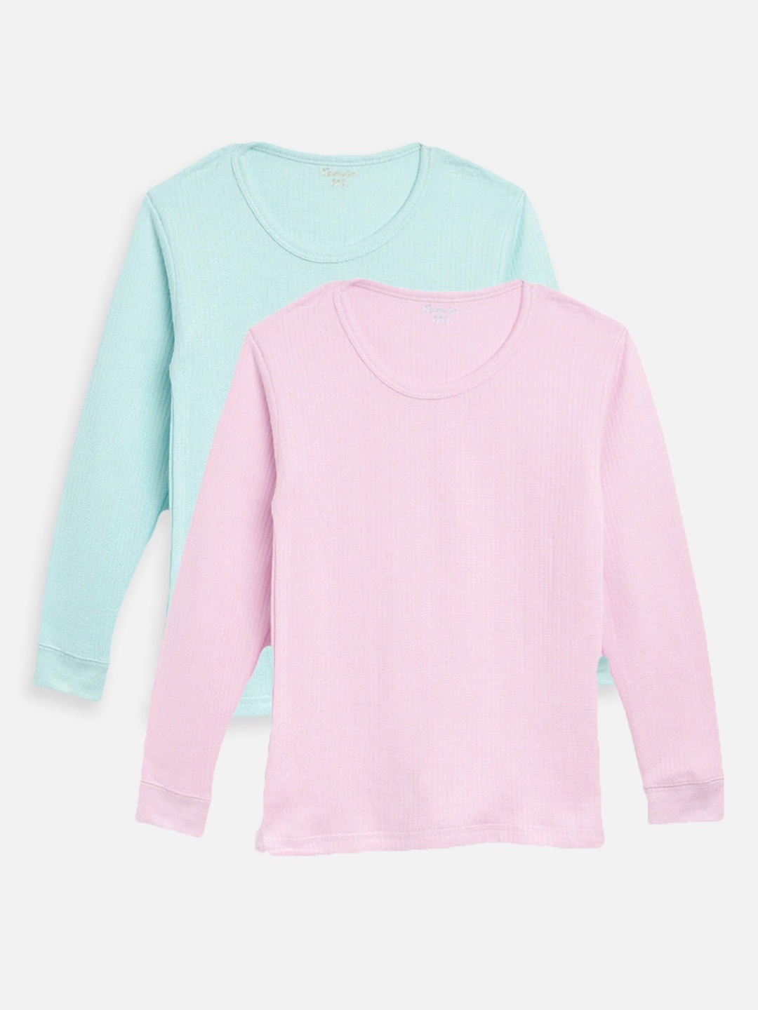 

Kanvin Boys Pack Of 2 Ribbed Long-Sleeves Thermal Tops, Pink