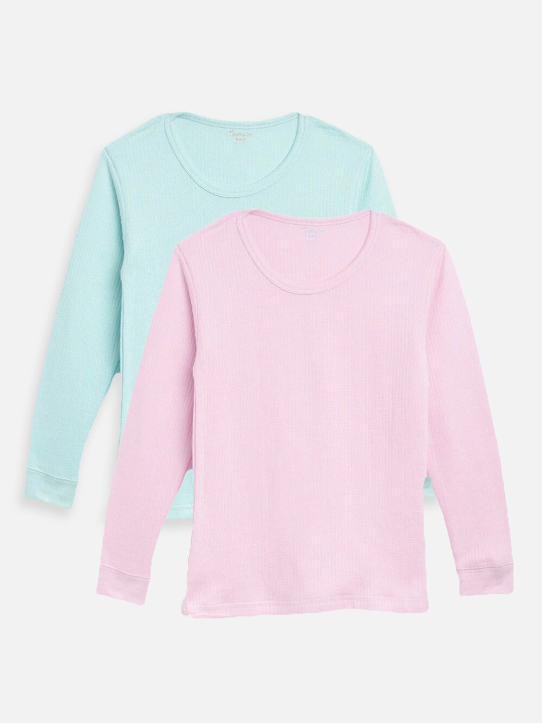 

Kanvin Boys Pack Of 2 Ribbed Long-Sleeves Thermal Tops, Pink