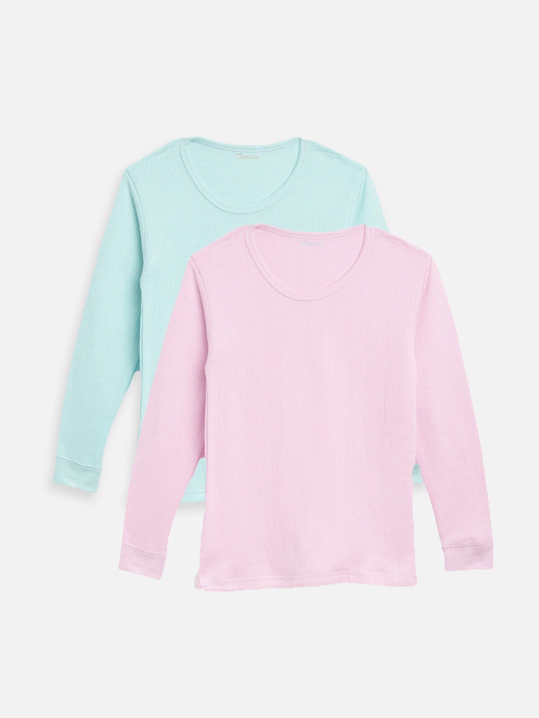 

Kanvin Boys Pack Of 2 Ribbed Long-Sleeves Thermal Tops, Pink