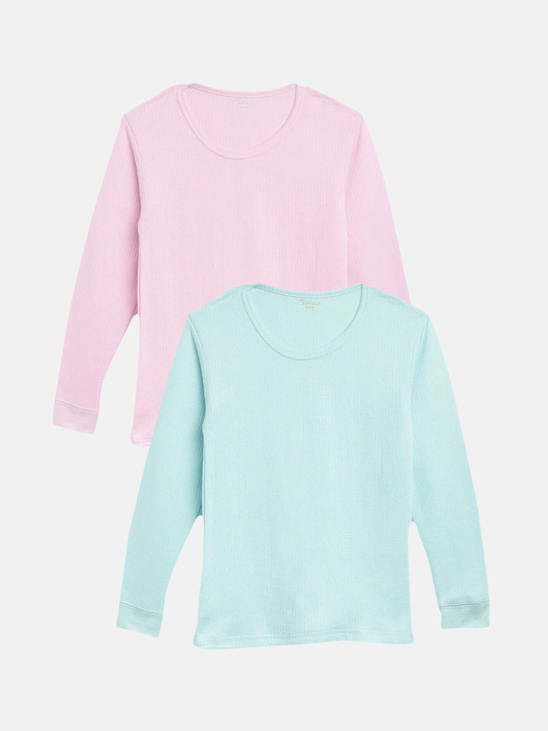 

Kanvin Boys Pack Of 2 Ribbed Long-Sleeves Thermal Tops, Pink