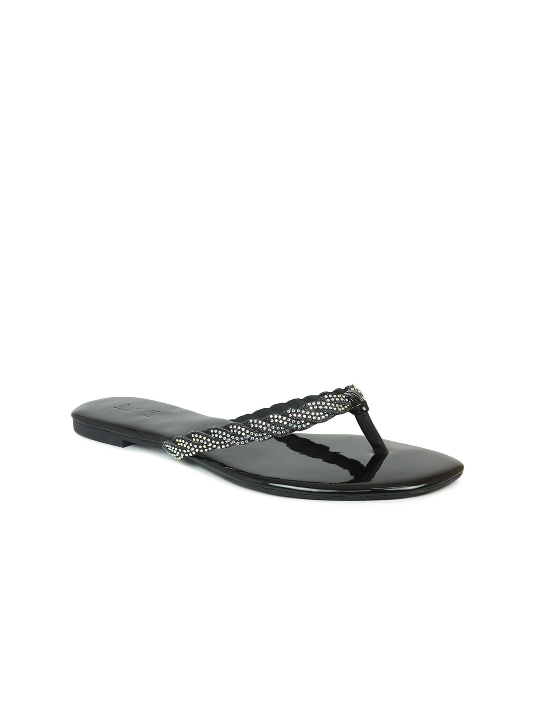 

Inc 5 Women Embellished Open Toe Flats, Black