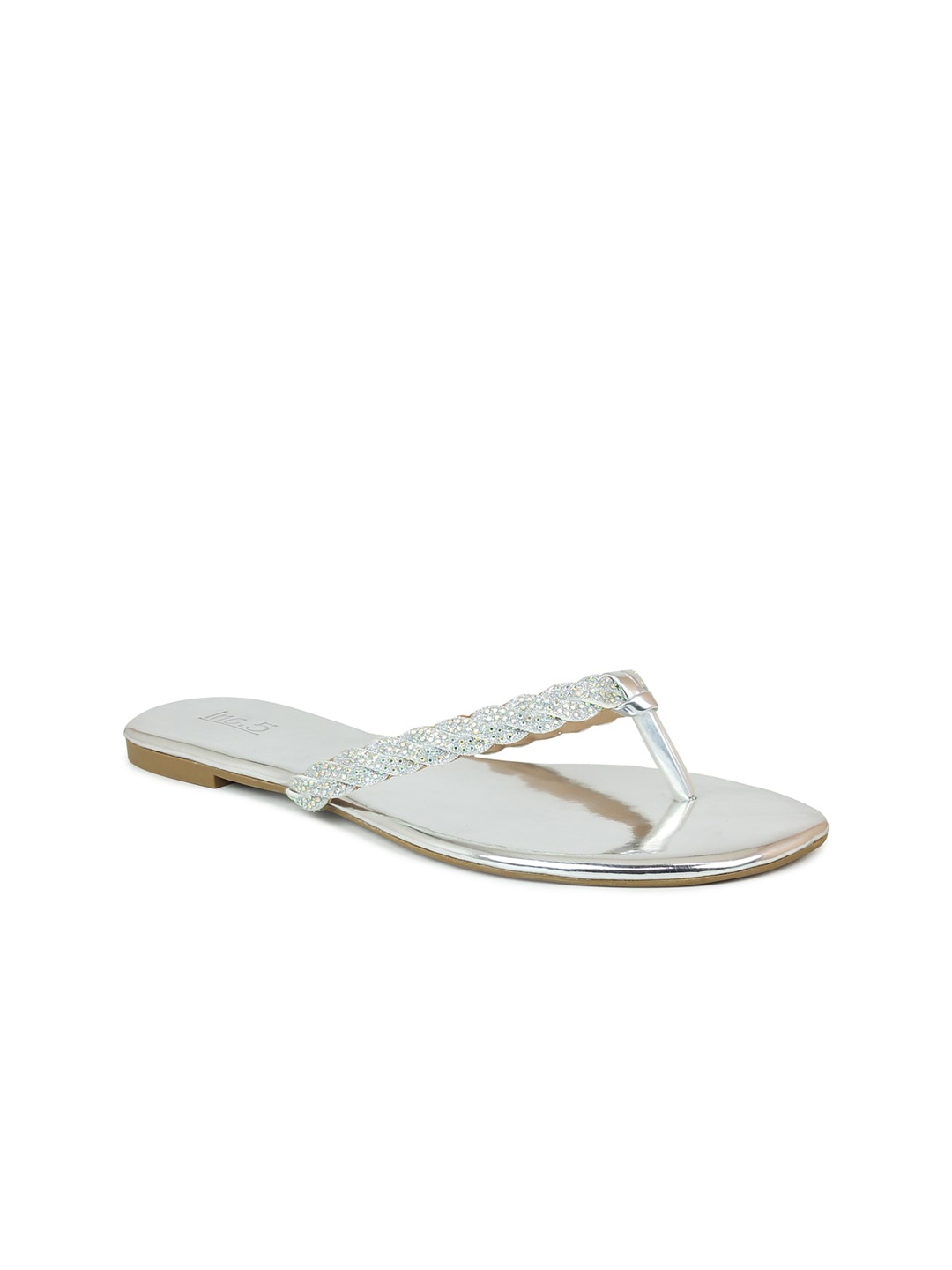 

Inc 5 Women T-Straps Flats, Silver
