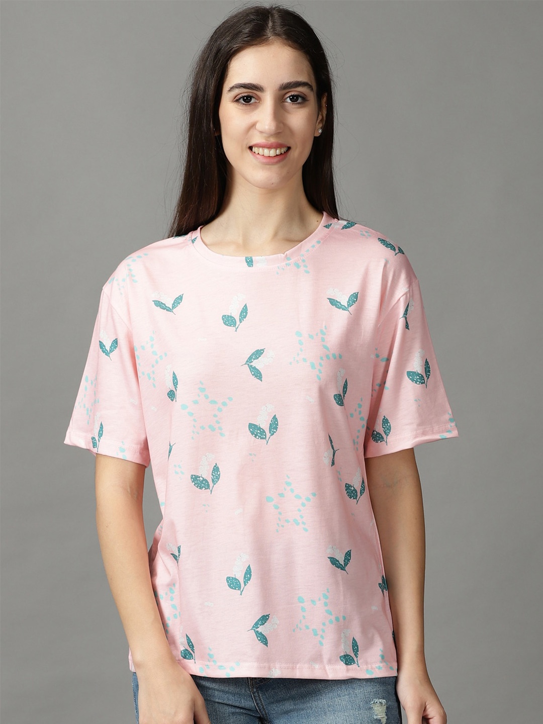 

SHOWOFF Print Top, Peach