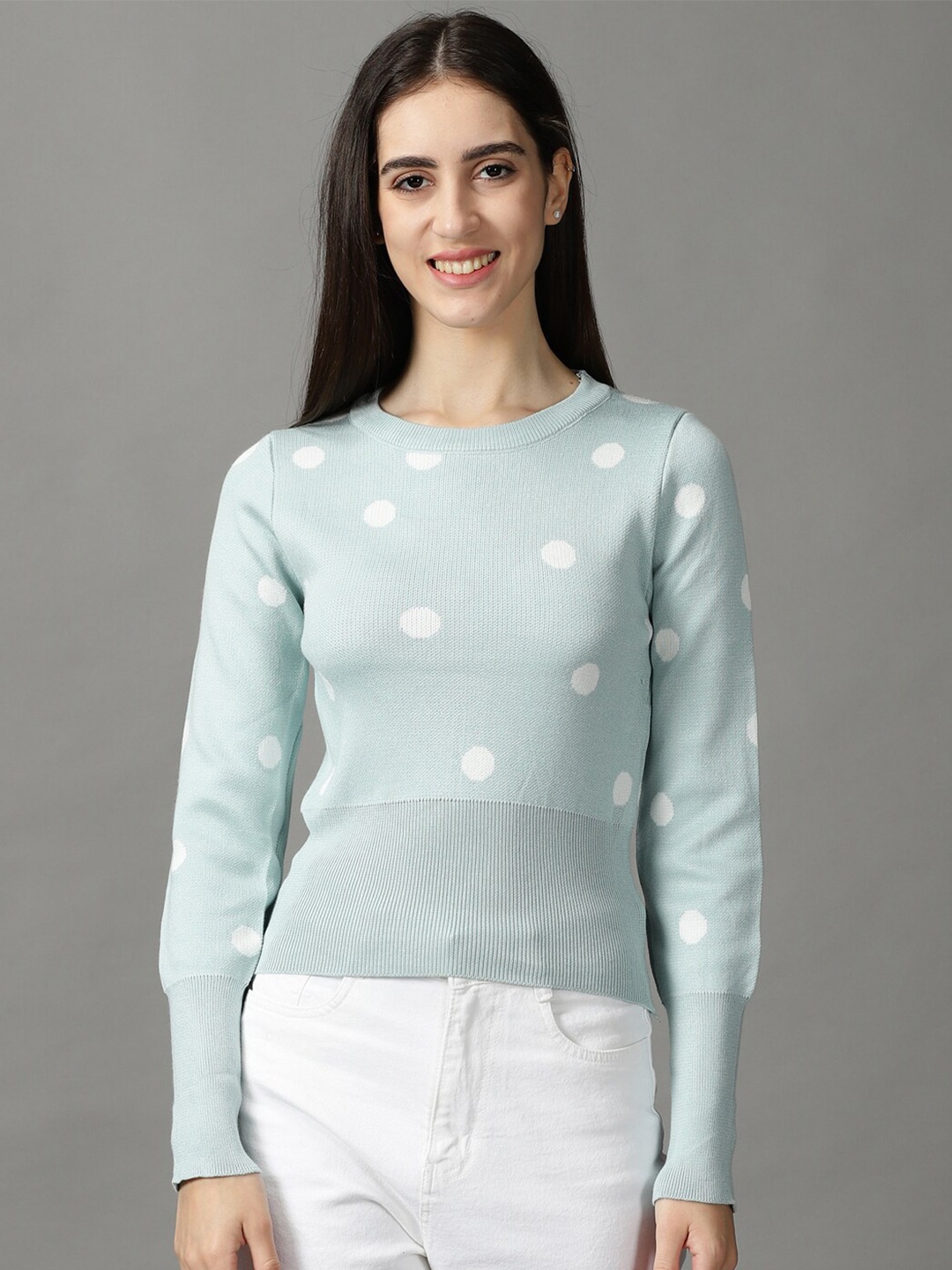 

SHOWOFF Women Blue Printed Top