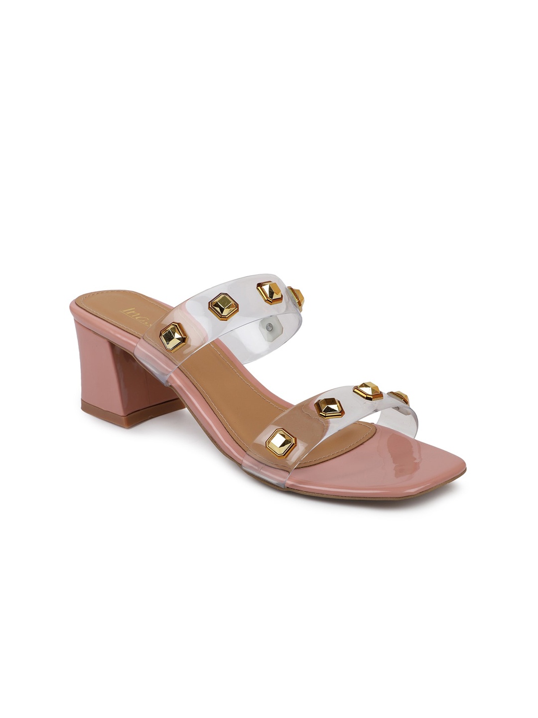 

Inc 5 Women Ethnic Block Heels, Peach