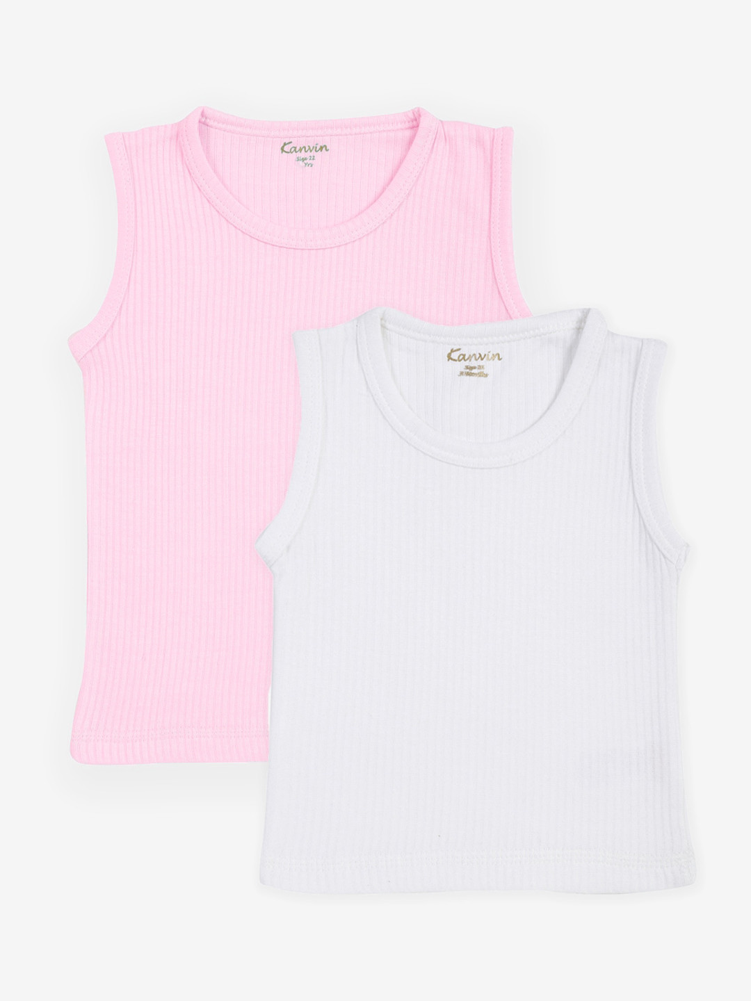 

Kanvin Boys Pack Of 2 Sleeveless Thermal Tops, Pink