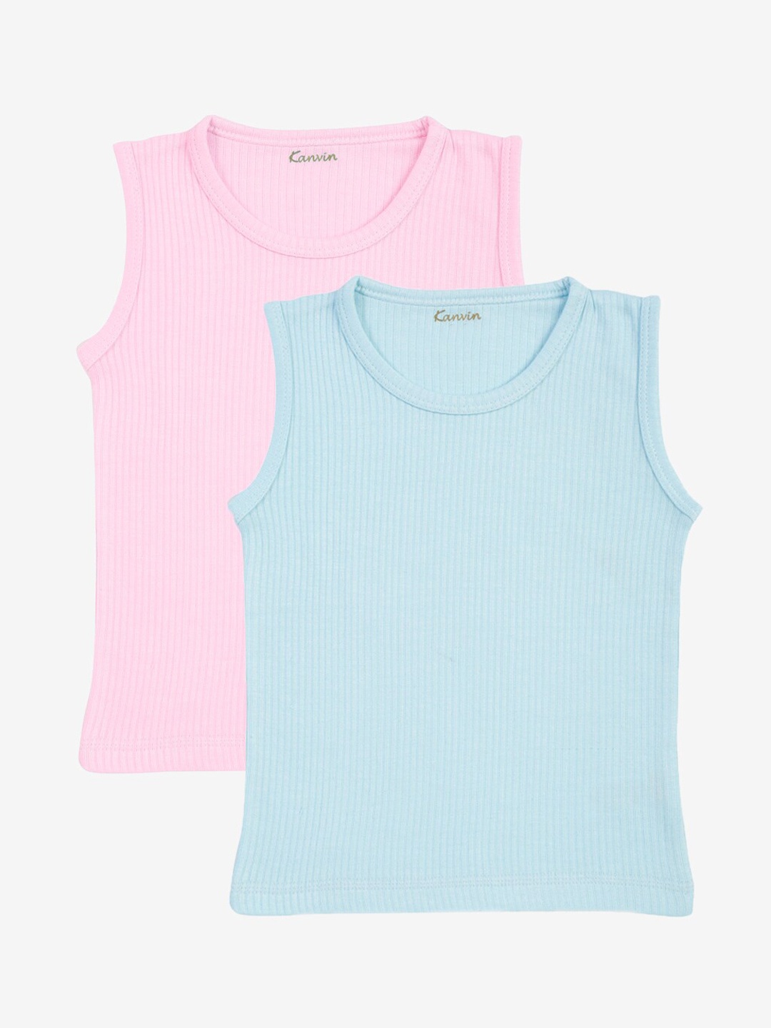 

Kanvin Boys Pack Of 2 Self-Design Thermal Tops, Pink