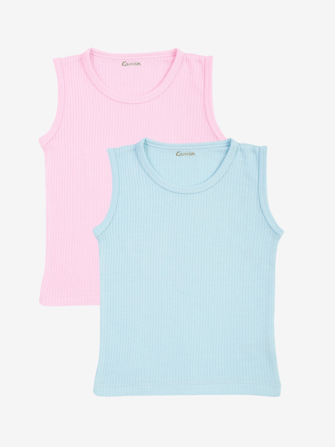 

Kanvin Boys Pack Of 2 Self Design Thermal Top, Pink