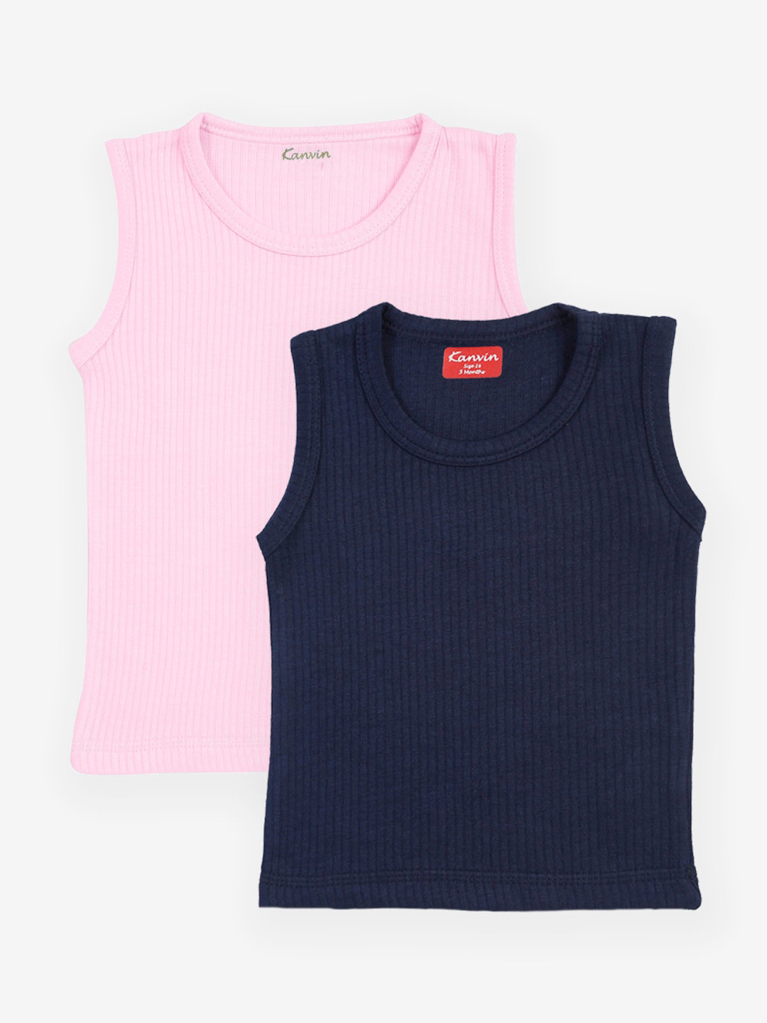 

Kanvin Boys Pack Of 2 Striped Thermal Top, Pink