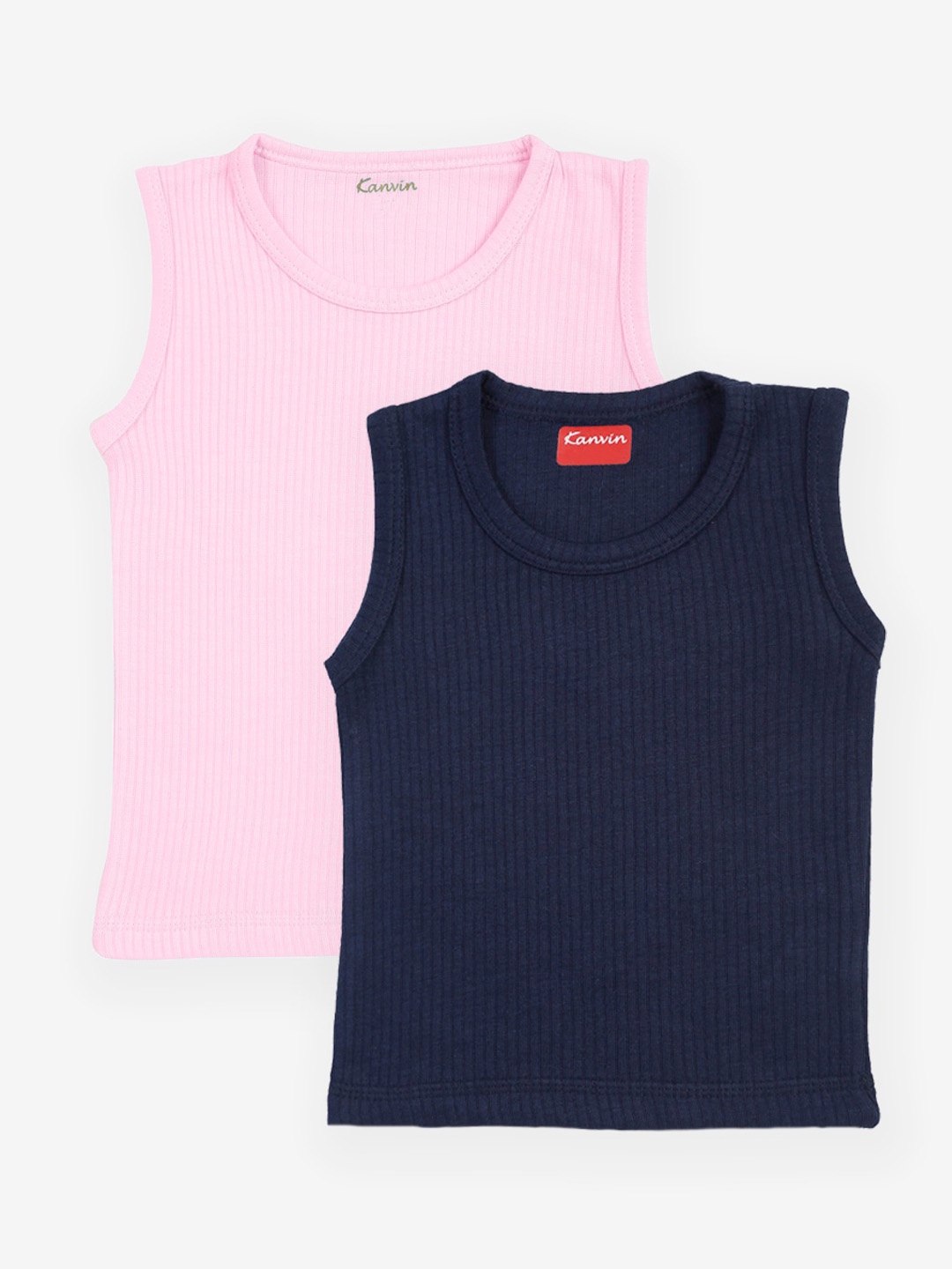 

Kanvin Boys Pack Of 2 Striped Thermal Top, Pink