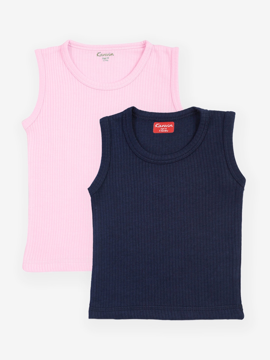 

Kanvin Boys Pack Of 2 Striped Thermal Tops, Pink