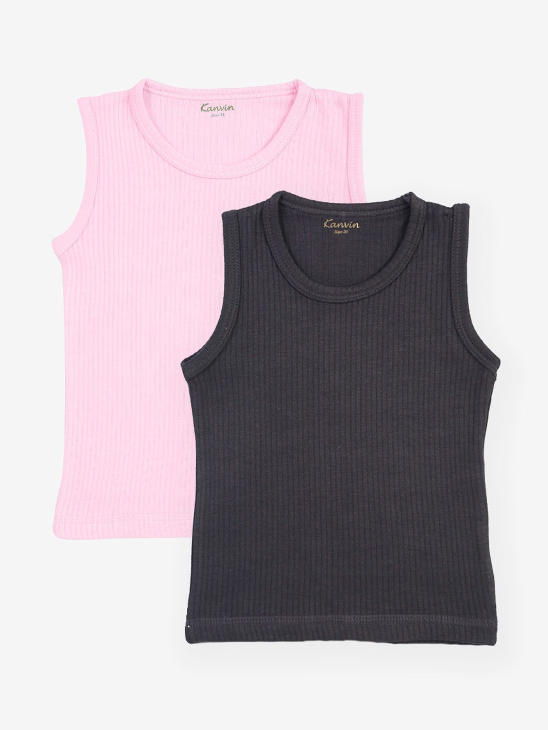 

Kanvin Boys Pack Of 2 Striped Thermal Tops, Pink