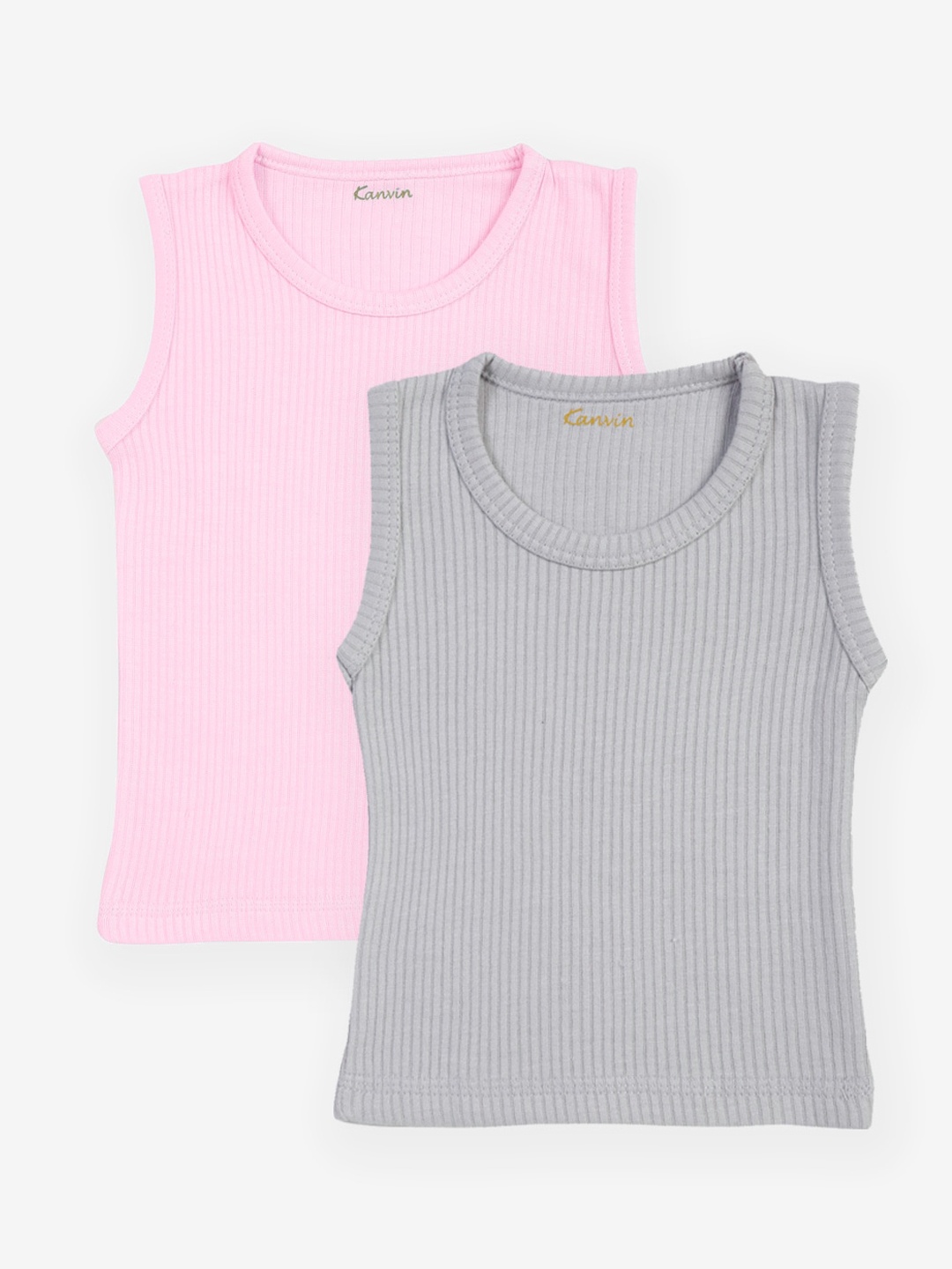 

Kanvin Boys Pack Of 2 Sleeveless Thermal Tops, Pink