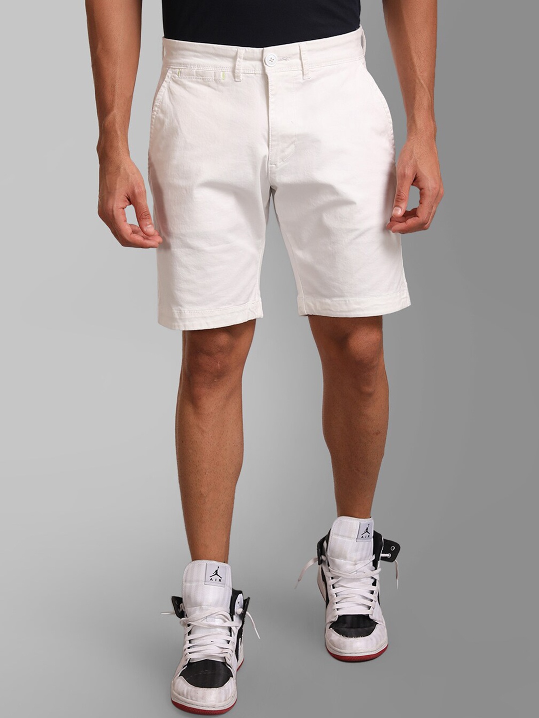 

KZ07 By Kazo Men High-Rise Sports Shorts, White
