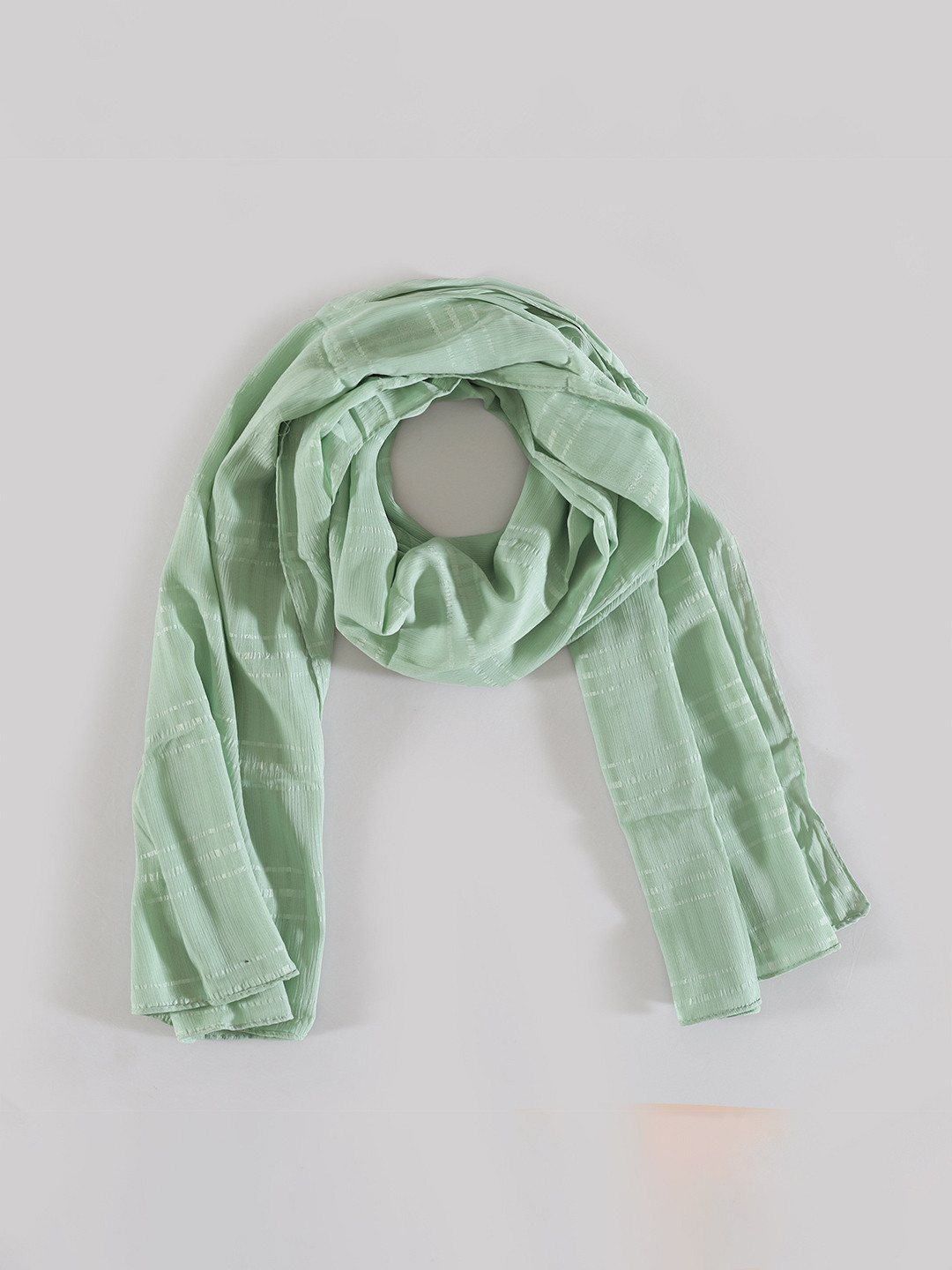 

HANDICRAFT PALACE Women Checked Scarf, Sea green
